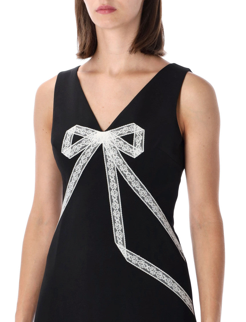 Black Lace V Neck Mini Dress 5