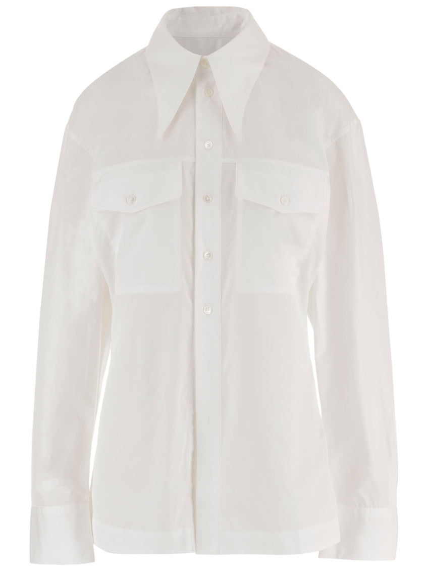 White Oversized Solid Shirt 1