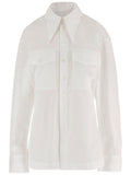 White Oversized Solid Shirt 1