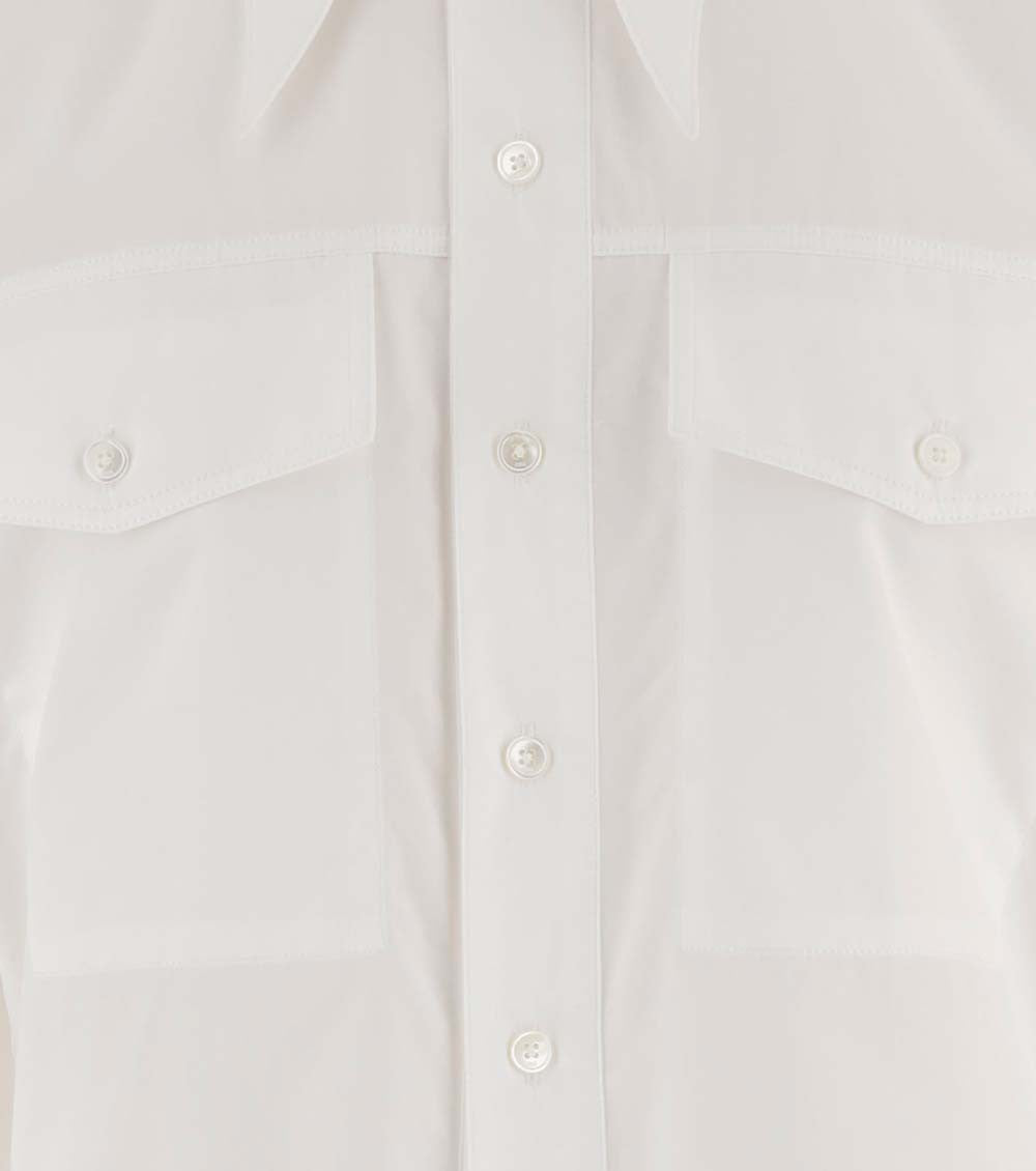 White Oversized Solid Shirt 3