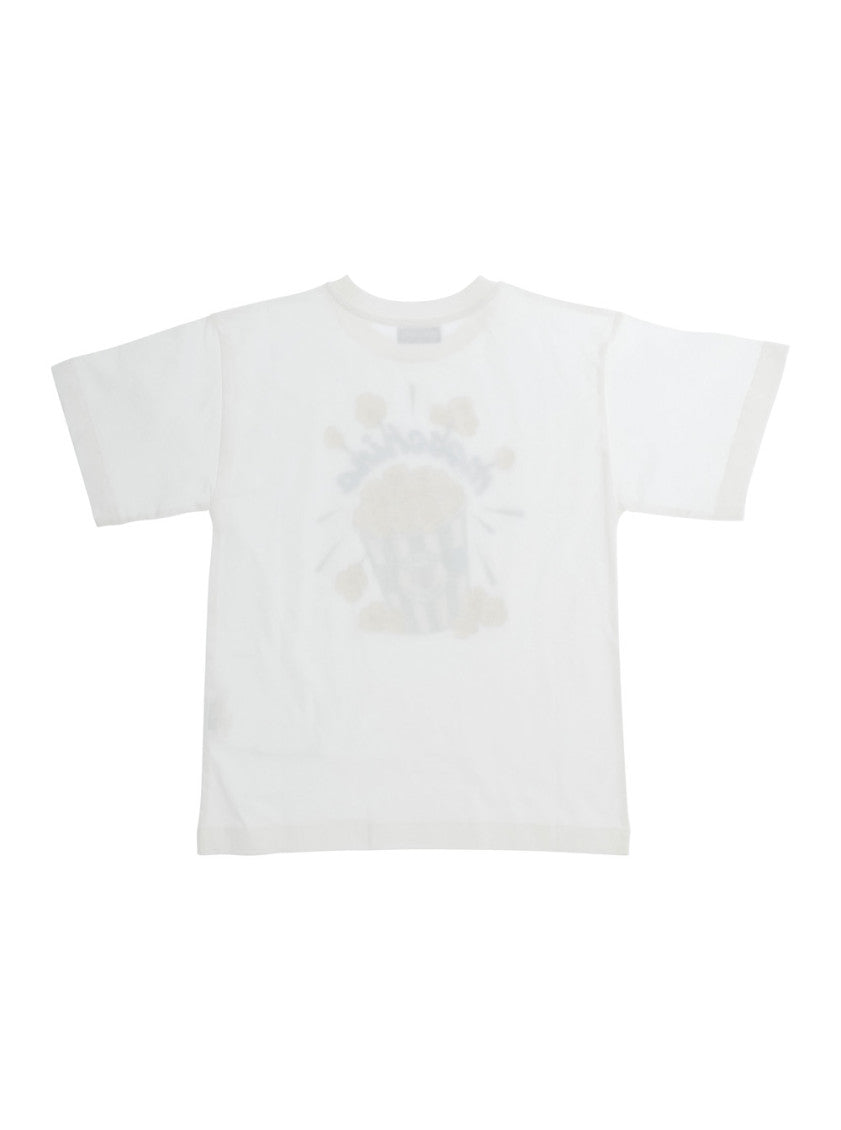 Boys White Printed T-Shirt 2