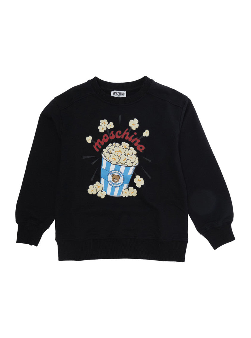 Boys Black Printed Sweatshirt 1