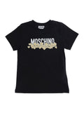 Boys Black Printed T-Shirt 1