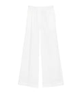 White Relaxed Flat Front Pant 1