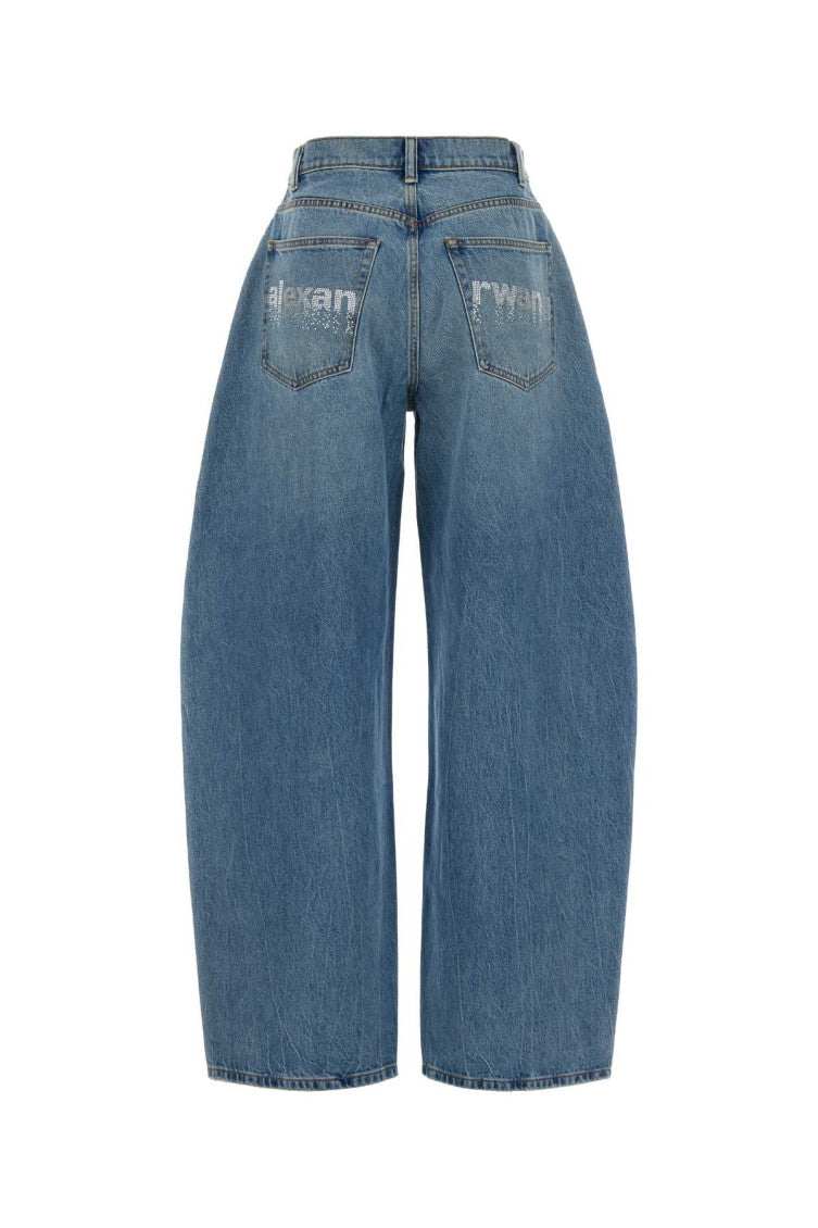 Light Blue Loose Mid Rise Jeans 2