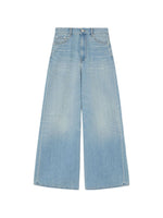 Blue Flared High Rise Jeans 1