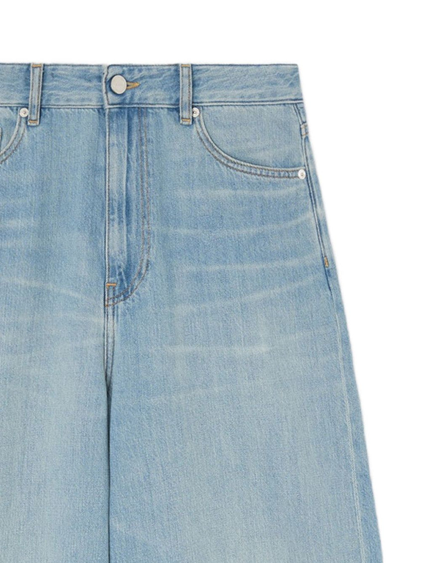 Blue Flared High Rise Jeans 2