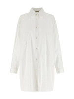 White Regular Embroidered Shirt 1