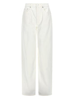 White Regular Mid Rise Jeans 1