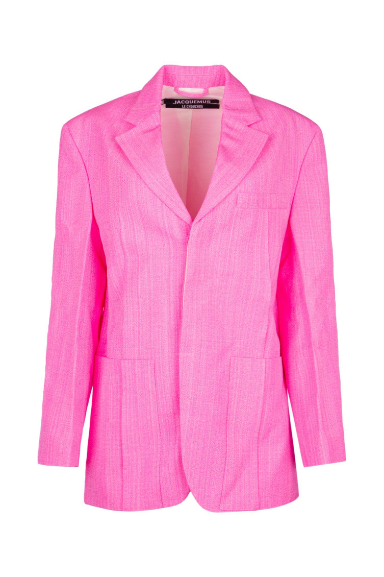 Fuchsia Single Breasted Blazer 1