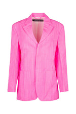 Fuchsia Single Breasted Blazer 1