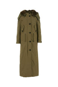 Army Green Satin cotton Parka Coat 1