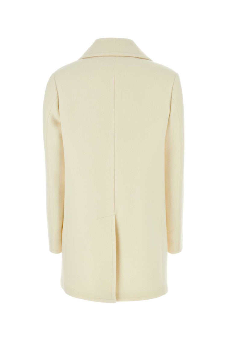 Ivory wool blend coat 2