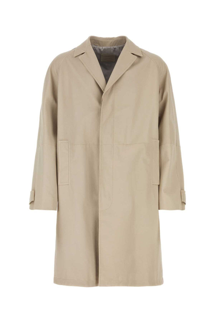 Sand nappa leather coat 1