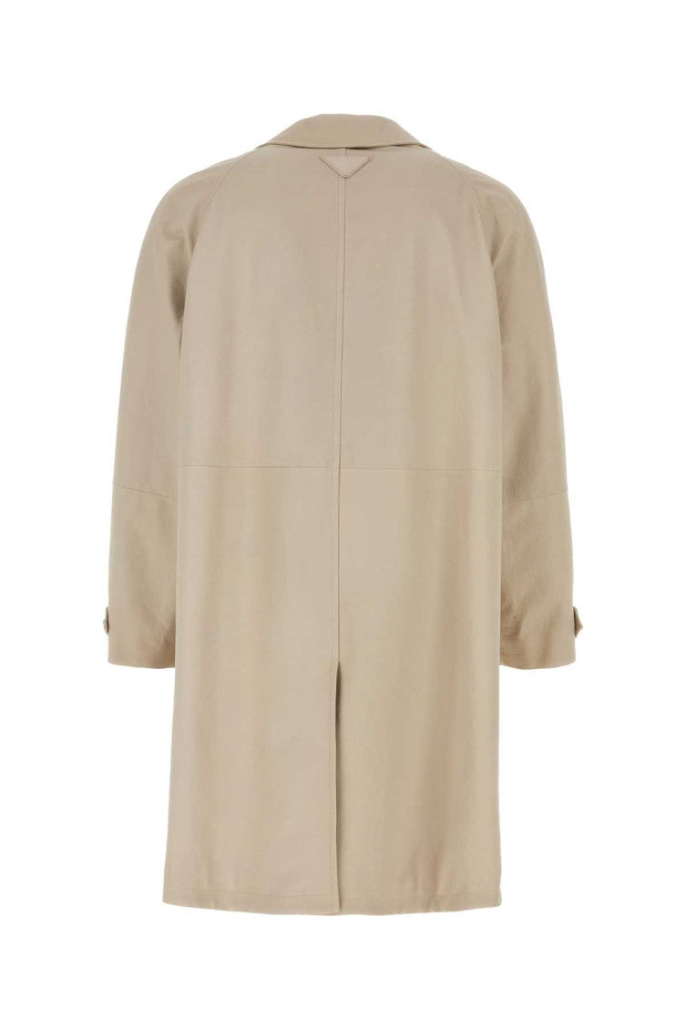Sand nappa leather coat 2