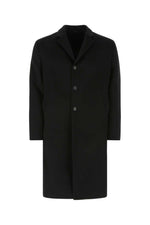 Black wool blend coat 1