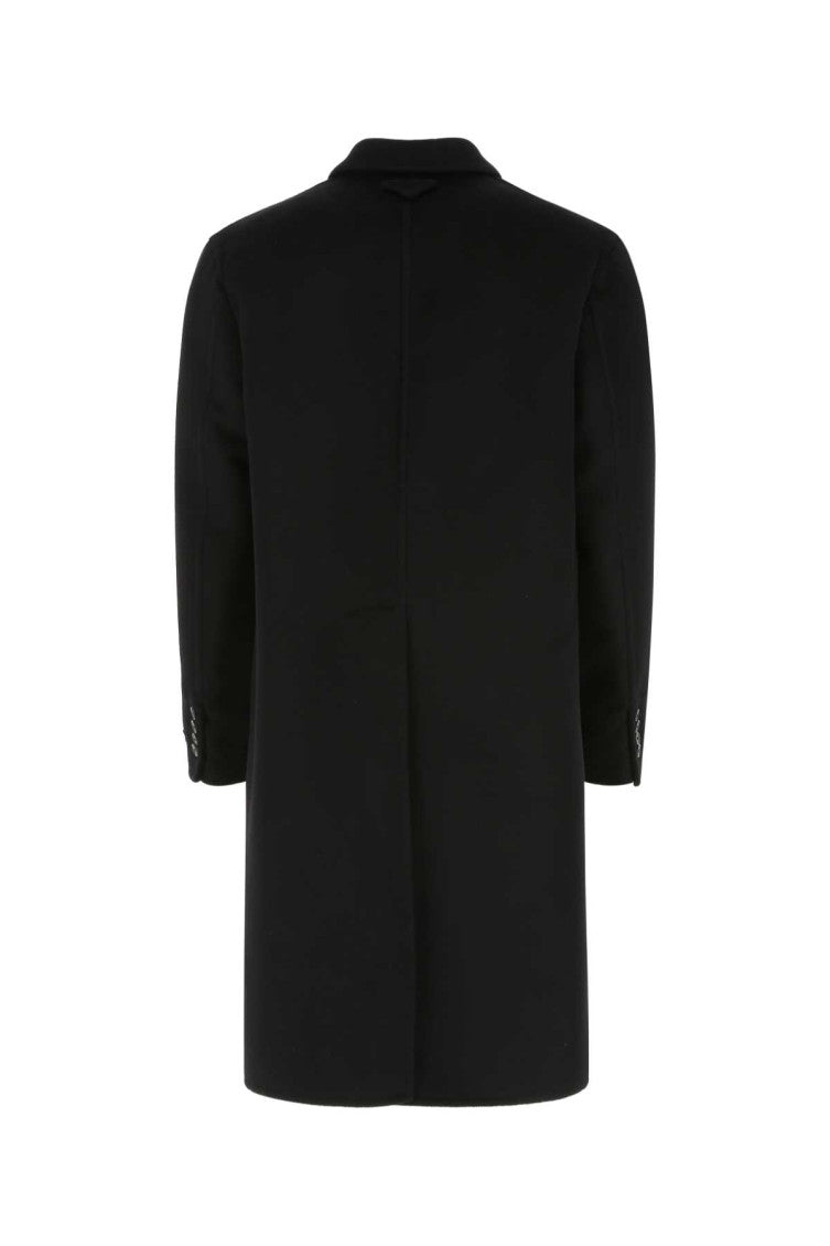 Black wool blend coat 2