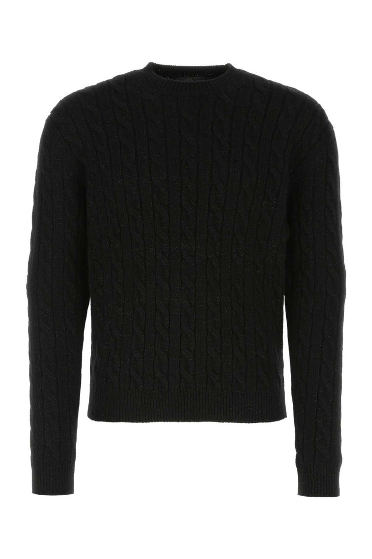 Black wool blend sweater 1