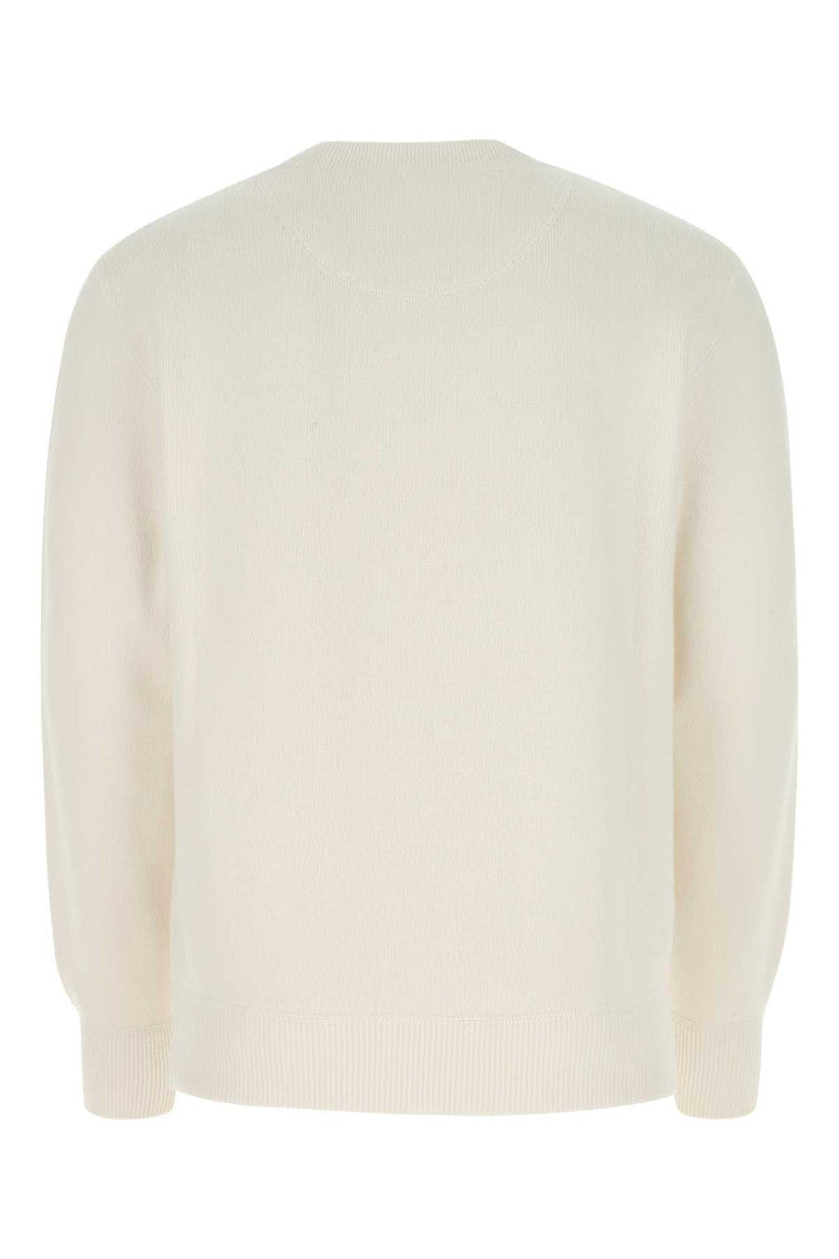 Ivory stretch cashmere blend sweater 2