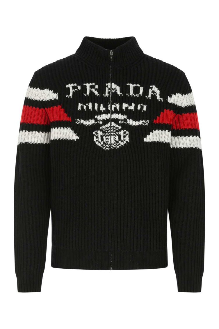 Black cashmere cardigan 1