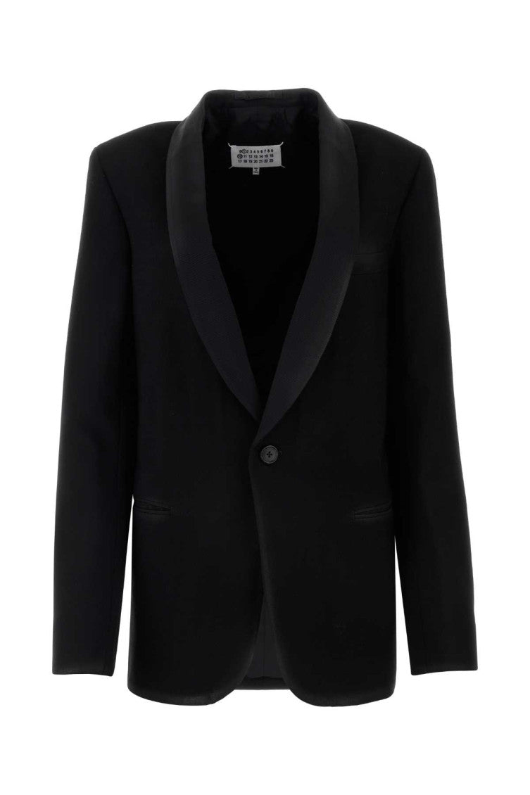 Black Sigle Breasted Blazer 1