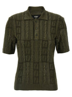 Olive Wool Polo Shirt 1