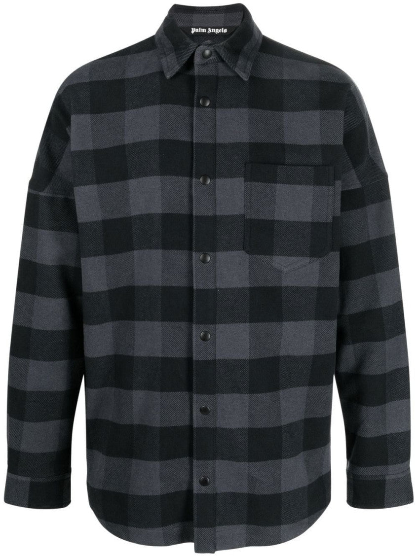 Black Check Pattern Cotton Shirt 1