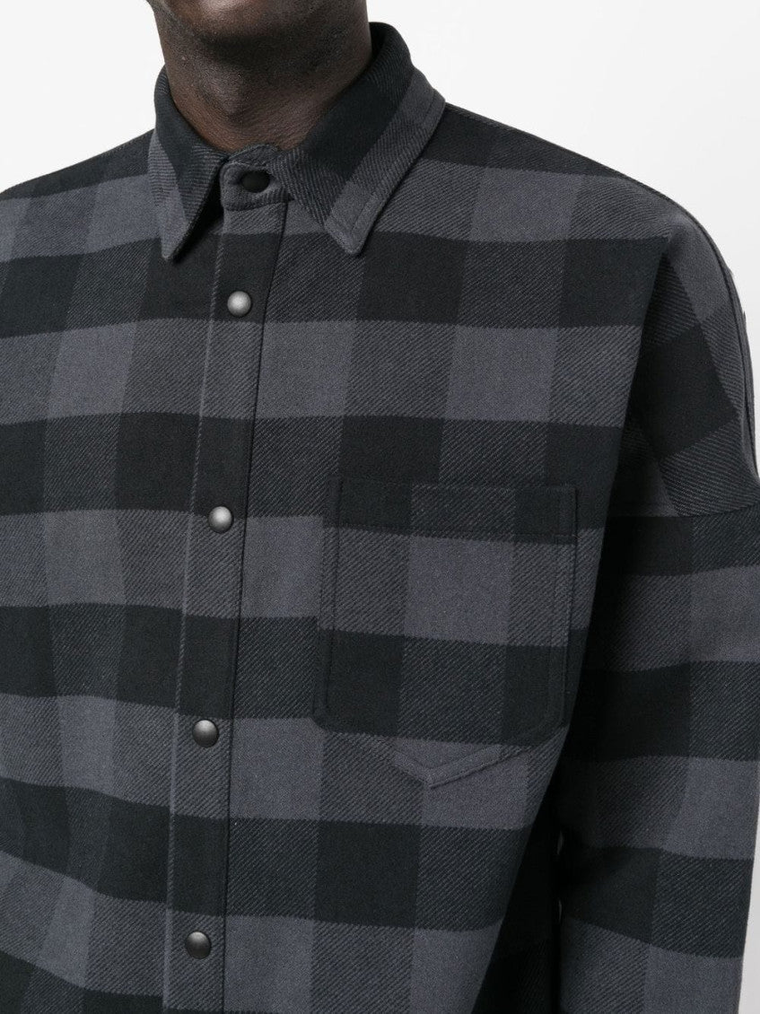 Black Check Pattern Cotton Shirt 3