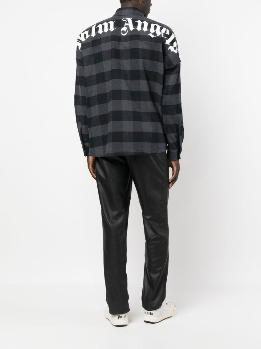 Black Check Pattern Cotton Shirt 5
