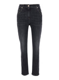 Black Denim Straight Jeans 1