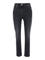 Black Denim Straight Jeans 1