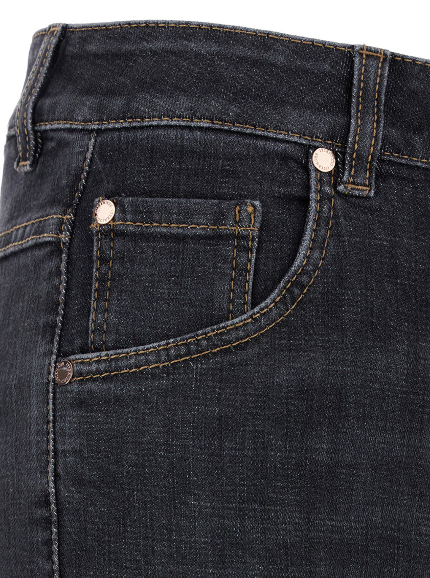 Black Denim Straight Jeans 3