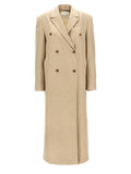 Beige Double Breasted Trench Coat 1