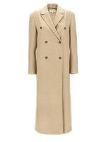Beige Double Breasted Trench Coat 1