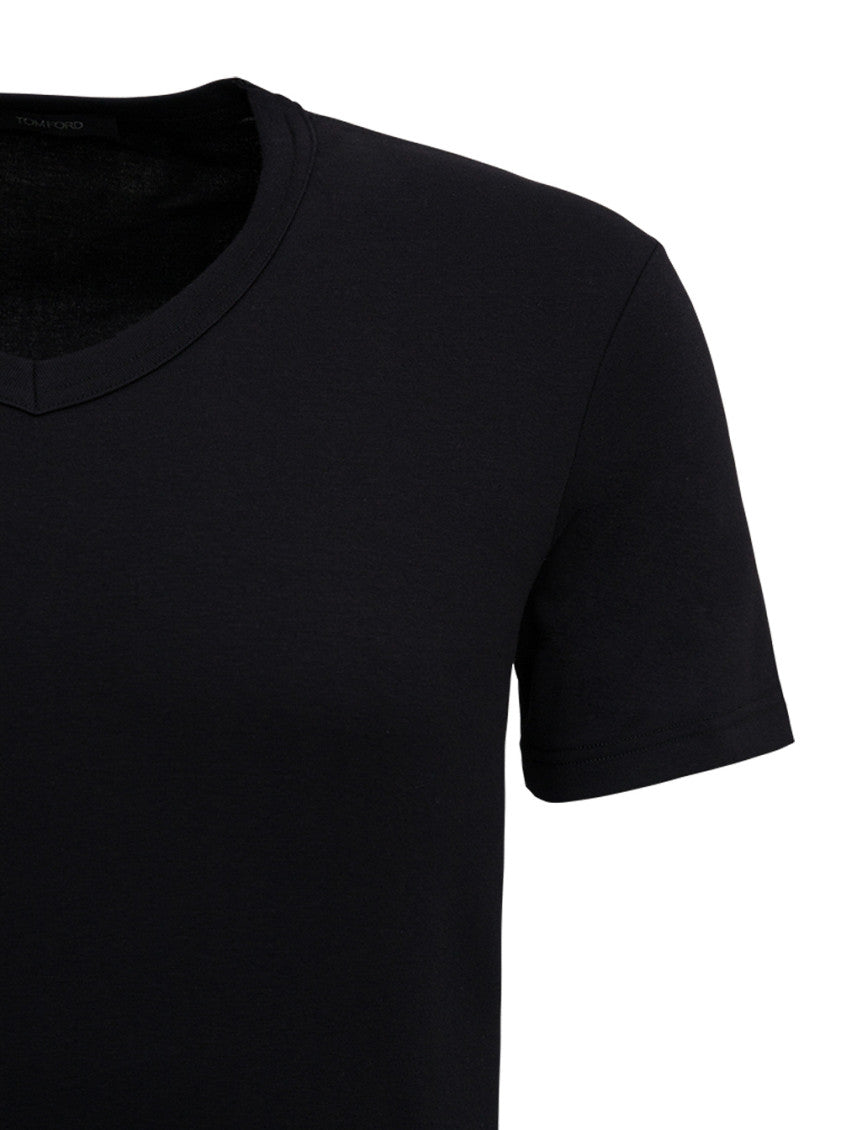 Black V Neck T-Shirt 3