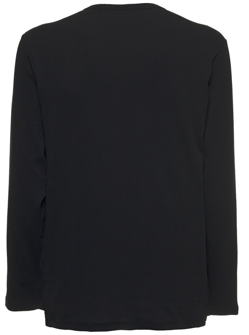 Black Henley Collar T-shirt 2