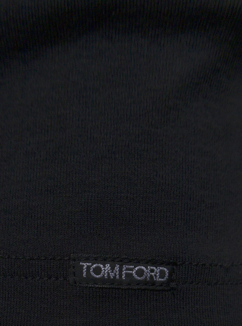 Black Henley Collar T-shirt 3