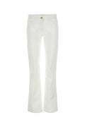 Beige Monogram Straight-Leg Jeans 1