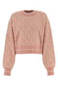 Peach Embroidered Nylon Sweater 1