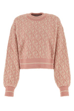 Peach Embroidered Nylon Sweater 1