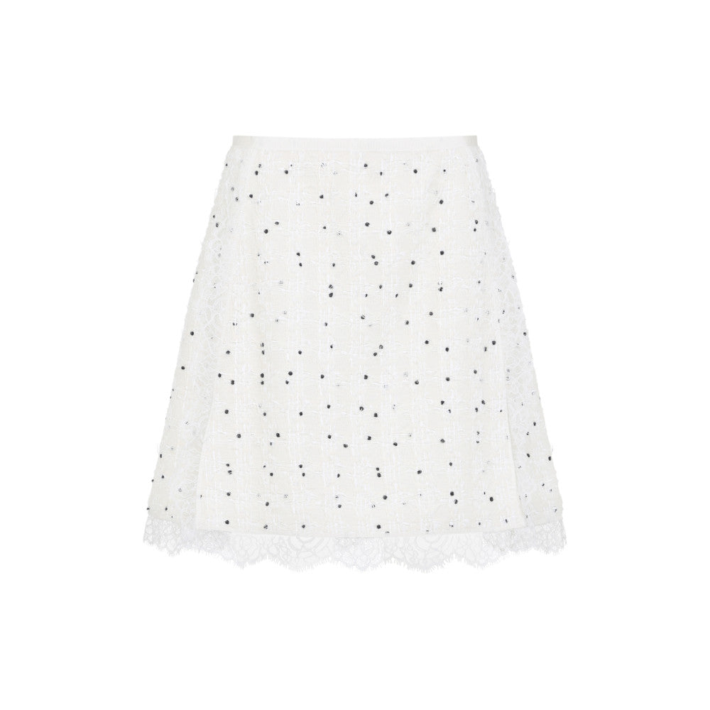 Ivory Cotton Mini Skirt 1