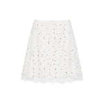 Ivory Cotton Mini Skirt 1