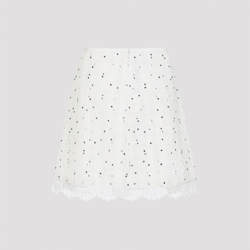 Ivory Cotton Mini Skirt 4