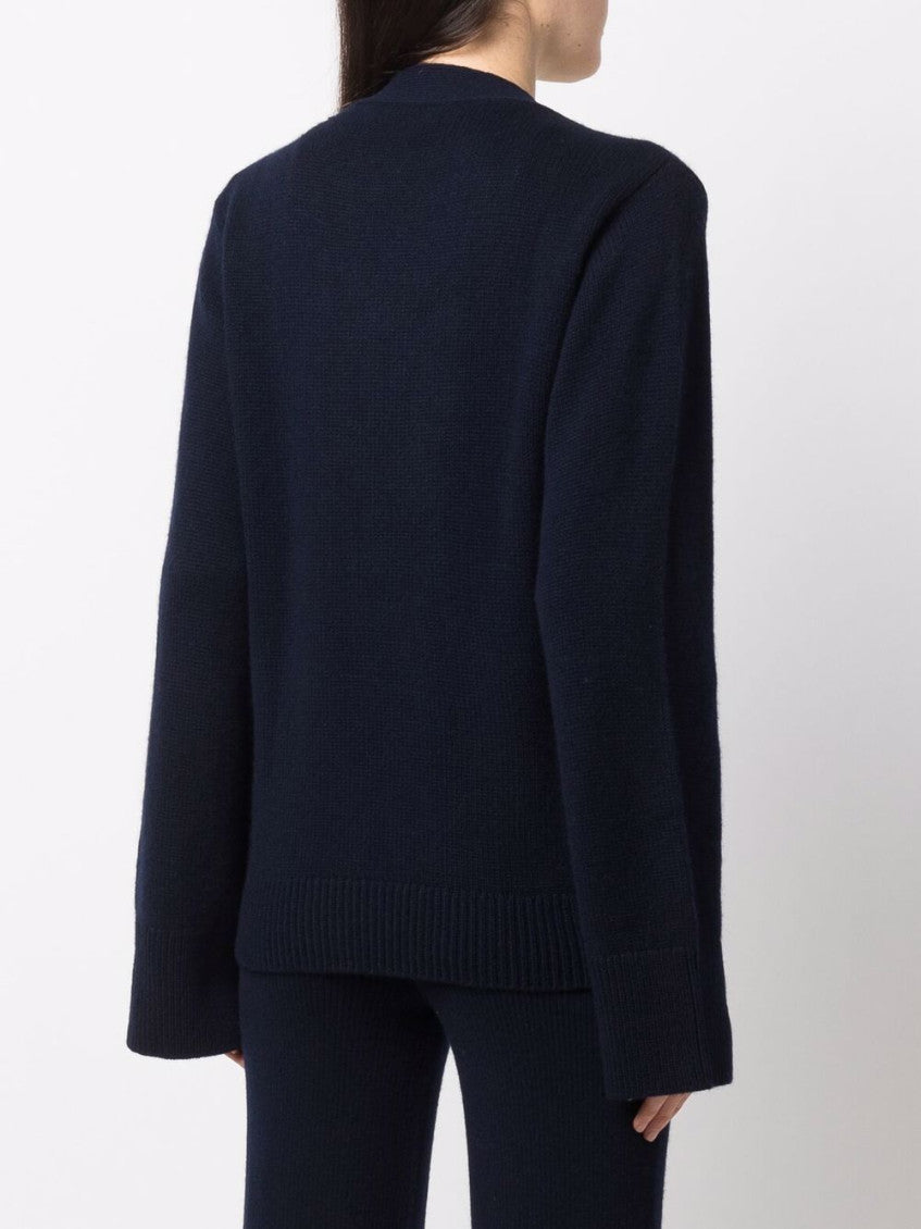 Navy Wool Cardigan 2