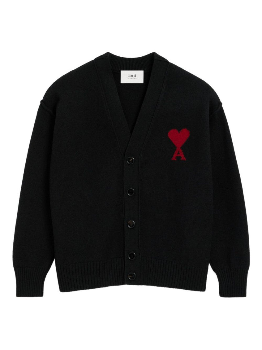 Black Logo Cardigan 1