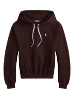 Brown  Logo Drawstring Hoodie 1