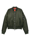 Olive Solid Bomber Jacket 1