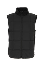 Black Quilted Sleeveless Jacket 1