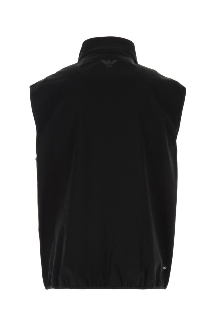 Black Quilted Sleeveless Jacket 2