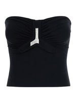 Black Solid Strapless Top 1